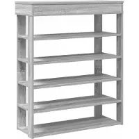 vidaXL Schoenenrek 80x30x98 cm bewerkt hout grijs sonoma