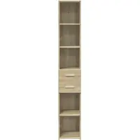 vidaXL Hoge kast 30x42,5x185 cm bewerkt hout sonoma eikenkleurig