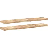 vidaXL Wandschappen 2 st zwevend 160x30x4 cm onbehandeld acaciahout