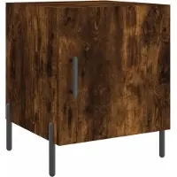 vidaXL Nachtkastjes 2 st 40x40x50 cm bewerkt hout gerookt eikenkleurig