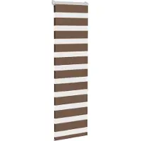 vidaXL Dubbele rolgordijn, bruin, 40x150 cm, stofbreedte 35,9 cm, polyester