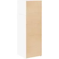 vidaXL Hoge kast 40x42,5x124 cm bewerkt hout wit