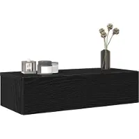 vidaXL Wandschap met lades 60x26,5x15 cm bewerkt hout zwart