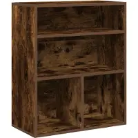 vidaXL Boekenkast 60x30x71,5 cm bewerkt hout gerookt eikenkleurig