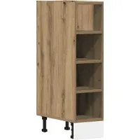 vidaXL Onderkast Riga 20x44,5x81,5 cm bewerkt hout artisanaal eikenkleur