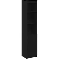 vidaXL Highboard 37,5x35x180 cm spaanplaat zwart eikenkleurig