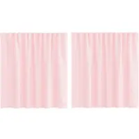 vidaXL Gordijnen voile met lussen 2 st 140x140 cm lichtroze