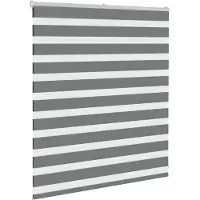 vidaXL Dubbele rolgordijn, donkergrijs, 120x100 cm, stofbreedte 115,9 cm, polyester