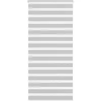vidaXL Zebra rolgordijn 100x230 cm stofbreedte 95,9 cm lichtgrijs