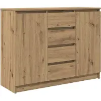 vidaXL Dressoir met lades 100,5x35x76 cm spaanplaat artisanaal