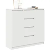 vidaXL Dressoir met lades 100,5x35x98,5 cm spaanplaat wit