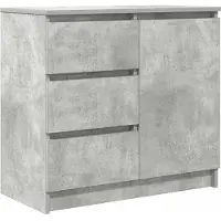 vidaXL Dressoir met lade 71x35x65 cm spaanplaat betongrijs