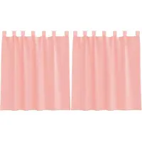vidaXL Gordijnen voile met lussen 2 st 140x140 cm roze