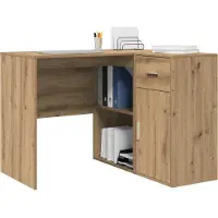 vidaXL Hoekbureau met lade met plank Artisan Eiken 102 x 88 x 75 cm
