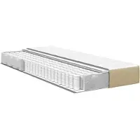 vidaXL Bedmatras met matras Saliegroen 100 x 200 cm Stof