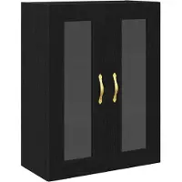 vidaXL Wandkast Zwart Eiken 69,5 x 34 x 90 cm Bewerkt hout