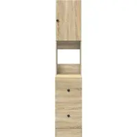 vidaXL Keuken Kast Beige 35 x 50 x 180 cm Bewerkt hout