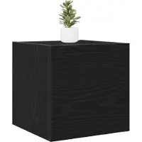 vidaXL Wandgemonteerde TV-kast Zwart eiken 30,5 x 30 x 30 cm