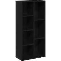 vidaXL Boekenkast 7-laags 50 x 25 x 102 cm Zwart Eiken