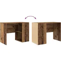 vidaXL Bureau Oud Hout Bewerkt hout 102 x 50 x 75 cm