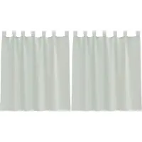 vidaXL Gordijnen voile met lussen 2 st 140x140 cm lichtgrijs