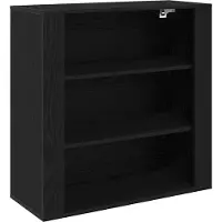 vidaXL Highboard Zwart Eiken 80 x 33 x 150 cm Bewerkt hout