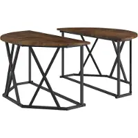 vidaXL Salontafel Rook Eiken 80 x 80 x 42 cm Engineered hout en staal