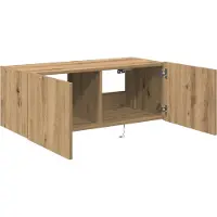 vidaXL TV Wandkast 80 x 35 x 31 cm Artisan Eiken Bewerkt hout