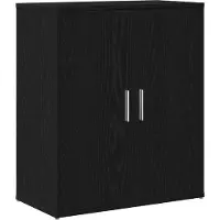 vidaXL Dressoir Zwart Eiken 60x31x70 cm Engineered Wood