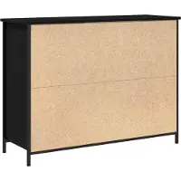 vidaXL Dressoir Zwart Eiken 100 x 35 x 75 cm