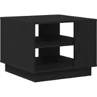 vidaXL Salontafel Zwart Eiken 55 x 55 x 42 cm Bewerkt hout