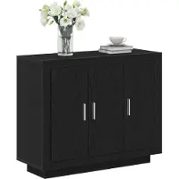 vidaXL Dressoir Zwart Eiken 92 x 35 x 75 cm Bewerkt hout