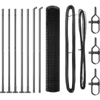 vidaXL Euro-hek met betonnen voetstuk 10 x 1,4 m PVC-Coated Staal Mesh