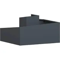vidaXL Plantenbak Antraciet 80 x 80 x 50 cm Koudgewalst staal