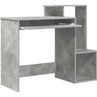 vidaXL Bureau Beton Grijs 106 x 41 x 88.5 cm Bewerkt hout