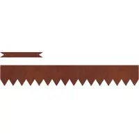 vidaXL Grasafscherming 10 st 100 x 0.05 x 20 cm Roestig