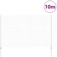 vidaXL Euro-hek met palen 10 x 1,6 m Gegalvaniseerd staal Mesh
