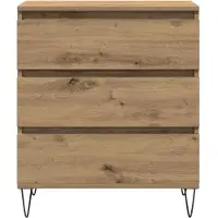vidaXL Dressoir Artisan Eiken 60 x 35 x 70 cm Bewerkt hout