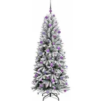 vidaXL Kunstkerstboom Wit 180 cm PVC en plastic en staal en PE
