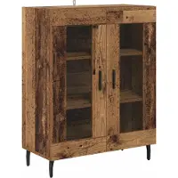 vidaXL Highboard Oud hout 69,5 x 34 x 180 cm Bewerkt hout