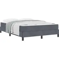 vidaXL Boxspring bed met matras Donkergrijs 160 x 220 cm Stof
