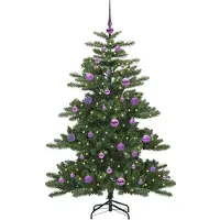 vidaXL Kunstmatige Hinged Kerstboom Groen 150 cm PVC en Staal