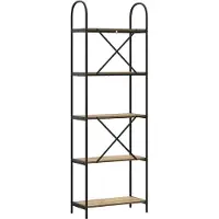 vidaXL Boekenplank 5-laags 60 x 30 x 183 cm Bewerkt hout Artisan Eiken
