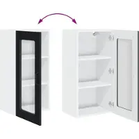 vidaXL Vaatwasserpaneel Kalmar Zwart 40 x 31 x 80 cm Bewerkt hout