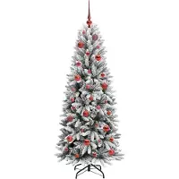 vidaXL Kunstkerstboom Wit 150 cm PVC en plastic en staal en PE