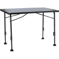 Travellife Bellano tafel Sevelit dark grey 80 - Extra stevig Sevelit tafelblad met kunststof omranding - Zeer stabiel lichtgewicht stalen frame - Voorzien van stabilisatievoeten