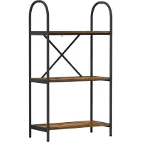 vidaXL Boekenplank 3-laags 60 x 30 x 109 cm Bewerkt hout Rook Eiken