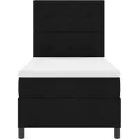 vidaXL Boxspring bed met LED-stripverlichting Zwart 80 x 200 cm Stof