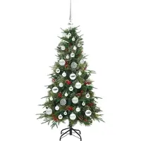 vidaXL Kunstmatige Hinged Kerstboom met 150 LED Groen 120 cm PE en PVC