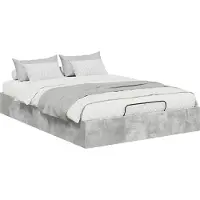 vidaXL Ottoman Bedframe Beton Grijs 140 x 200 cm Geconstrueerd hout